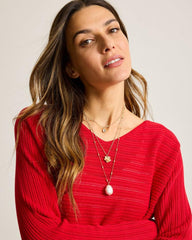 Women Jewelry | Tommy Bahama Tidal Treasure Floral Charm Layered Necklace Gold