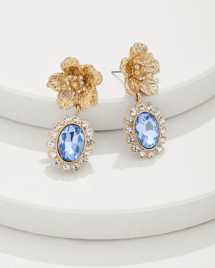 Women Jewelry | Tommy Bahama Tidal Treasure Floral Statement Drop Earrings Gold