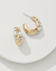 Women Jewelry | Tommy Bahama Tidal Treasure Mother Of Pearl And Stone Chunky Hoops Gold