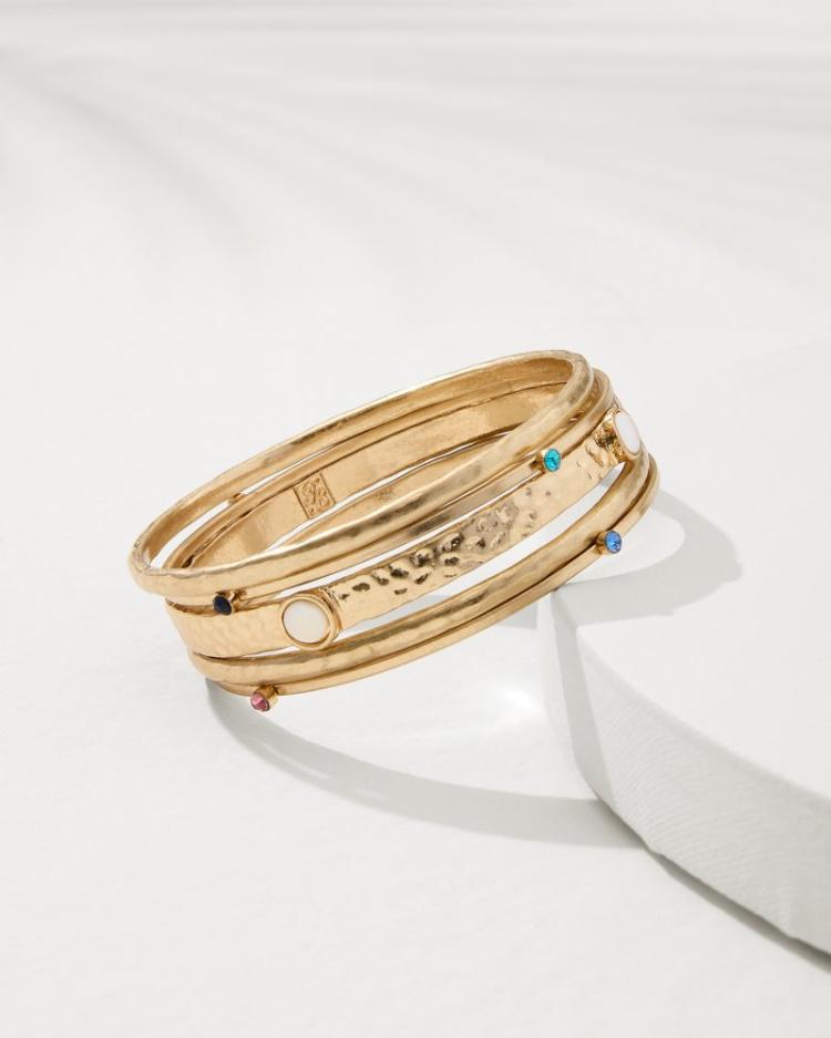 Women Jewelry | Tommy Bahama Tidal Treasure Shell Bracelet Set Gold