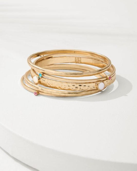 Women Jewelry | Tommy Bahama Tidal Treasure Shell Bracelet Set Gold