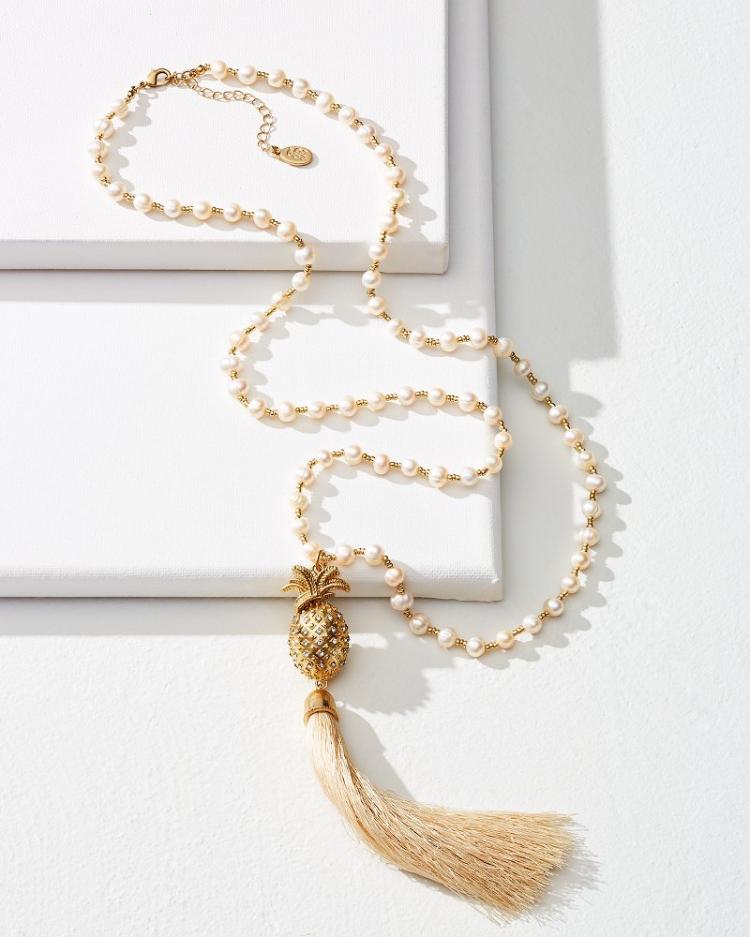 Women Jewelry | Tommy Bahama Tropical Blooms Pearl Tassel Necklace Pearl