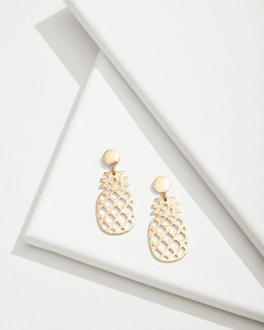 Women Jewelry | Tommy Bahama Tropical Blooms Pineapple Mother Of Pearl Statement Earrings Gold