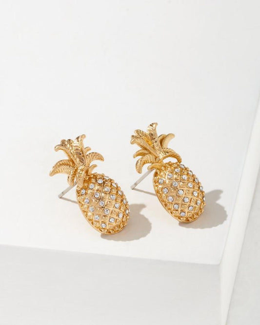 Women Jewelry | Tommy Bahama Tropical Blooms Pineapple Stud Earrings Gold