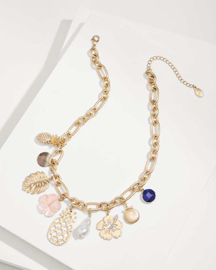 Women Jewelry | Tommy Bahama Tropical Blooms Statement Charm Necklace Gold