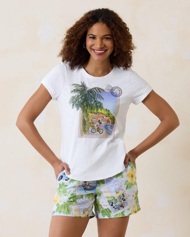 Women Loungewear | Tommy Bahama Disney Take The Scenic Route Lux T-Shirt White