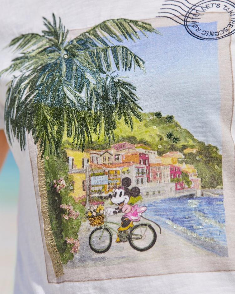 Women Loungewear | Tommy Bahama Disney Take The Scenic Route Lux T-Shirt White