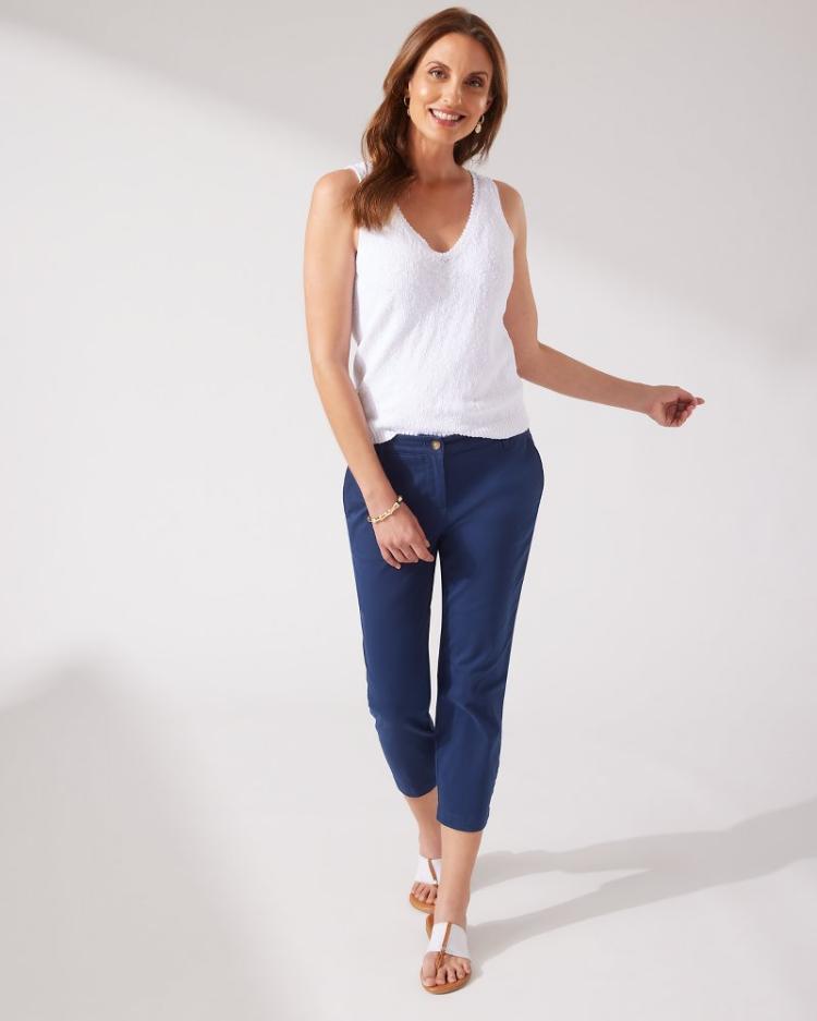 Women Pants &amp; Crops | Tommy Bahama Boracay® Cropped Pants Island Navy