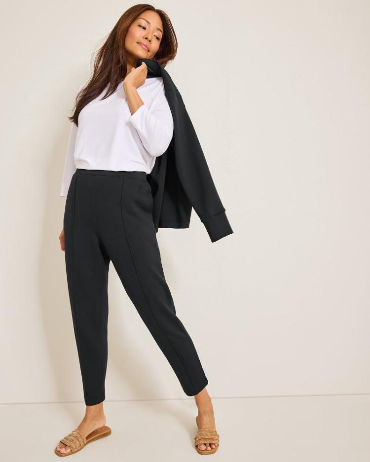 Women Pants &amp; Crops | Tommy Bahama Palm Voyage Pintuck Pants Black