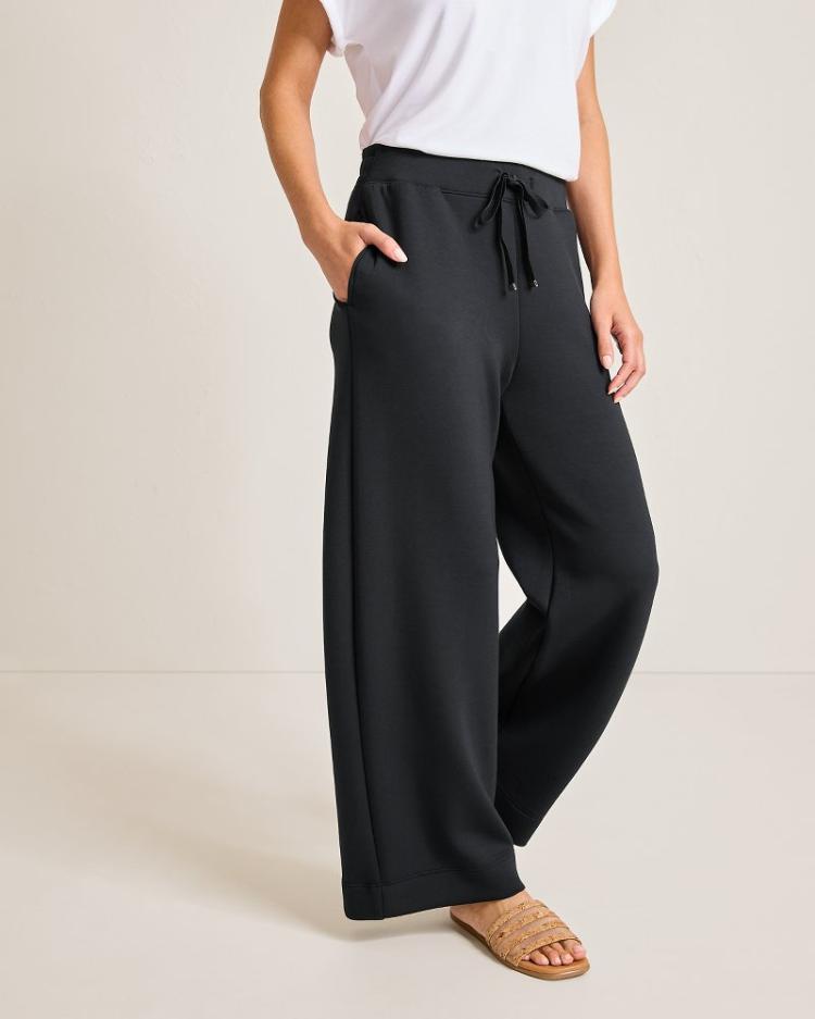 Women Pants &amp; Crops | Tommy Bahama Palm Voyage Wide-Leg Pants Black