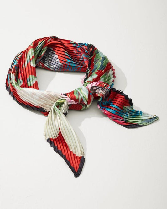 Women Scarves &amp; Wraps | Tommy Bahama Amaryllis Pleated Diamond Scarf Cherry