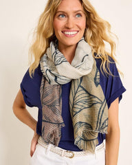 Women Scarves &amp; Wraps | Tommy Bahama Block Bouquet Wrap Scarf Camel