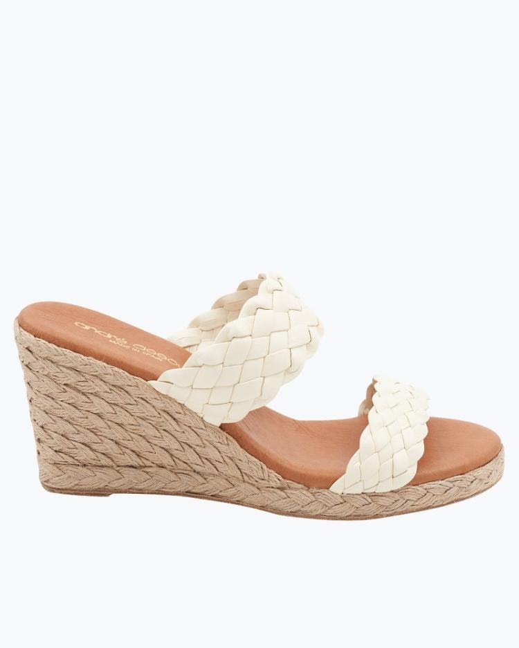 Women Shoes &amp; Sandals | Tommy Bahama André Assous Aria Woven Wedge Sandals White