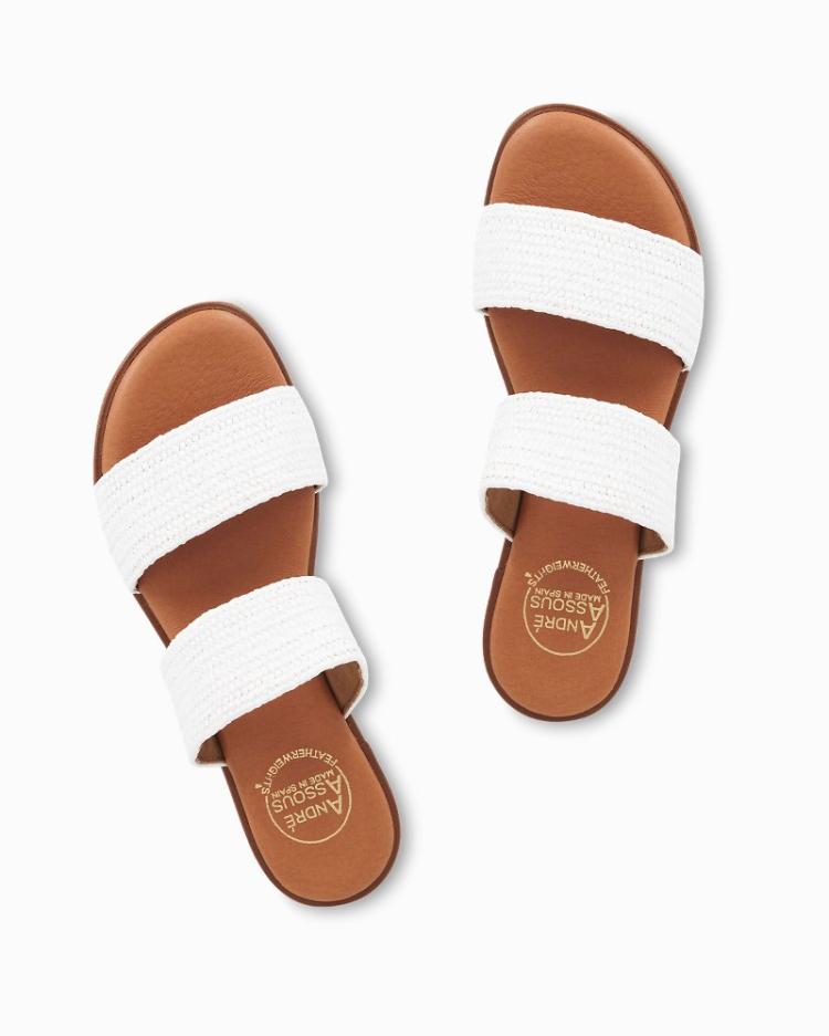 Women Shoes &amp; Sandals | Tommy Bahama André Assous Galia Stretch Raffia Sandals White