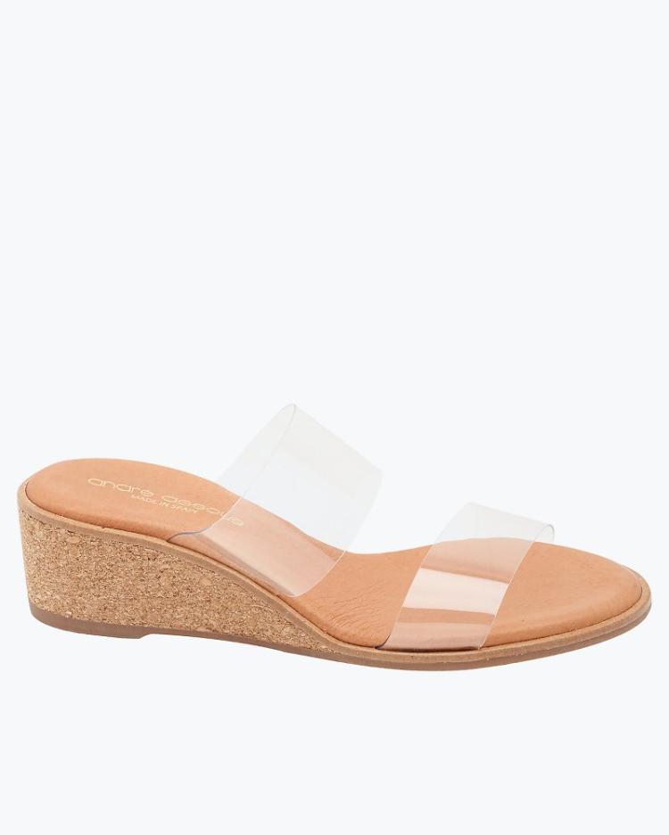 Women Shoes &amp; Sandals | Tommy Bahama André Assous Gwenn Clear Wedge Sandals Clear