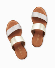 Women Shoes &amp; Sandals | Tommy Bahama André Assous Gwenn Elastic Wedge Sandals Silver