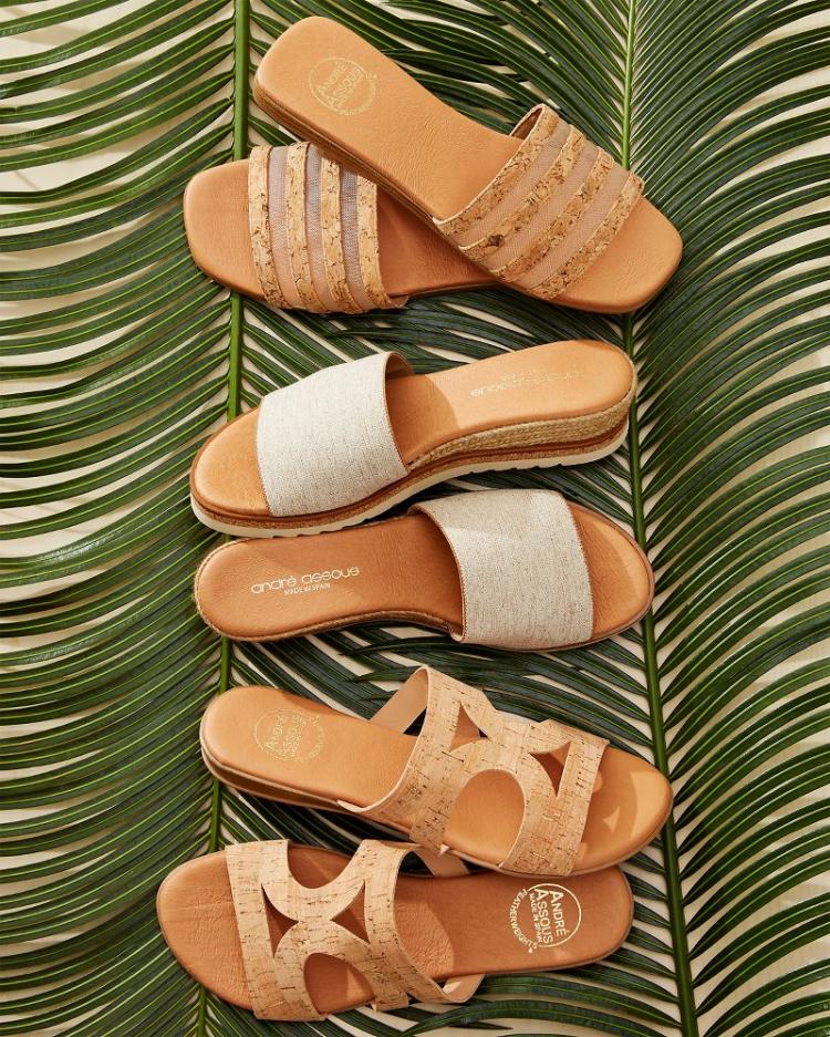 Women Shoes &amp; Sandals | Tommy Bahama André Assous Kaila Cork &amp; Mesh Sandals Natural