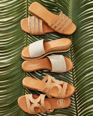 Women Shoes &amp; Sandals | Tommy Bahama André Assous Kaila Cork &amp; Mesh Sandals Natural