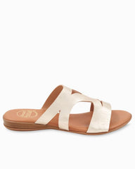 Women Shoes &amp; Sandals | Tommy Bahama André Assous Nailea Metallic Cork Sandals Platino