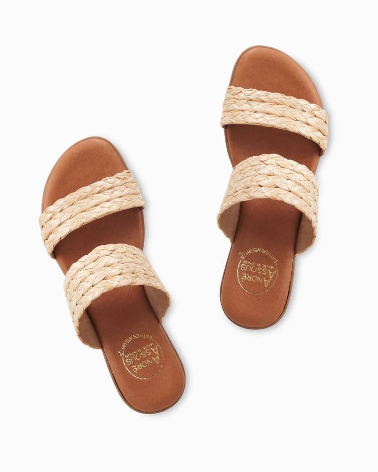 Women Shoes &amp; Sandals | Tommy Bahama André Assous Narice Featherweights™ Raffia Sandals Beige