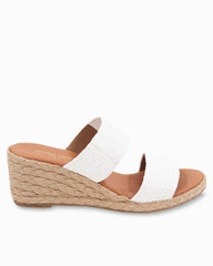 Women Shoes &amp; Sandals | Tommy Bahama André Assous Nori Stretch Raffia Wedge Sandals White