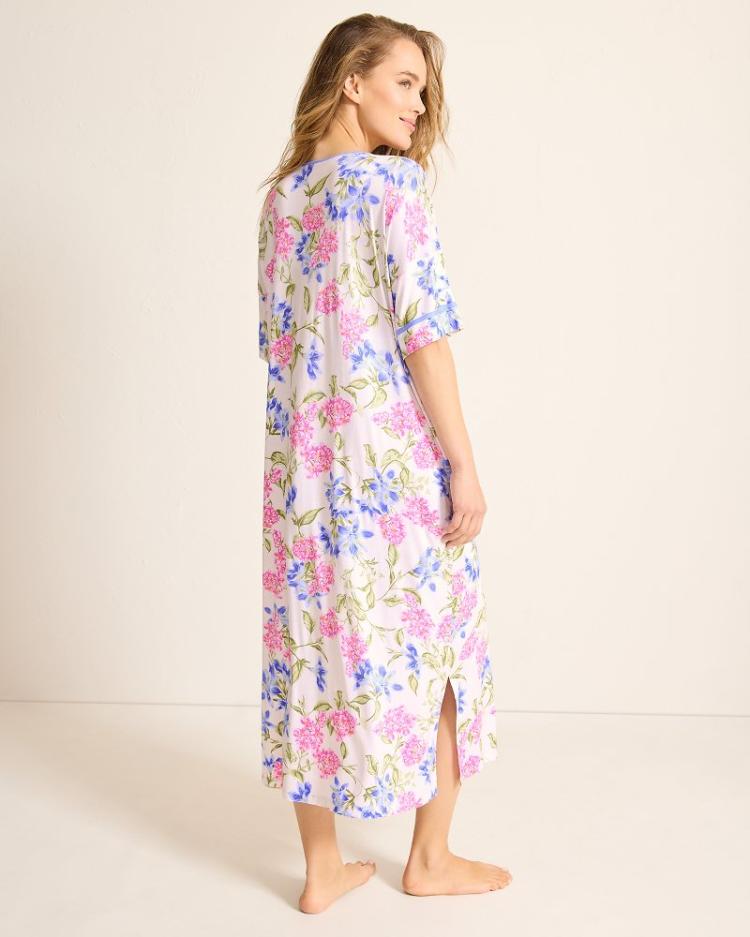 Women Sleepwear | Tommy Bahama Jersey Short-Sleeve Maxi Sleep Caftan Ivory