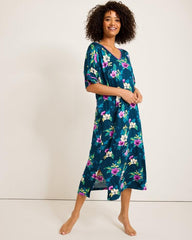 Women Sleepwear | Tommy Bahama Jersey Short-Sleeve Maxi Sleep Caftan Summer Night