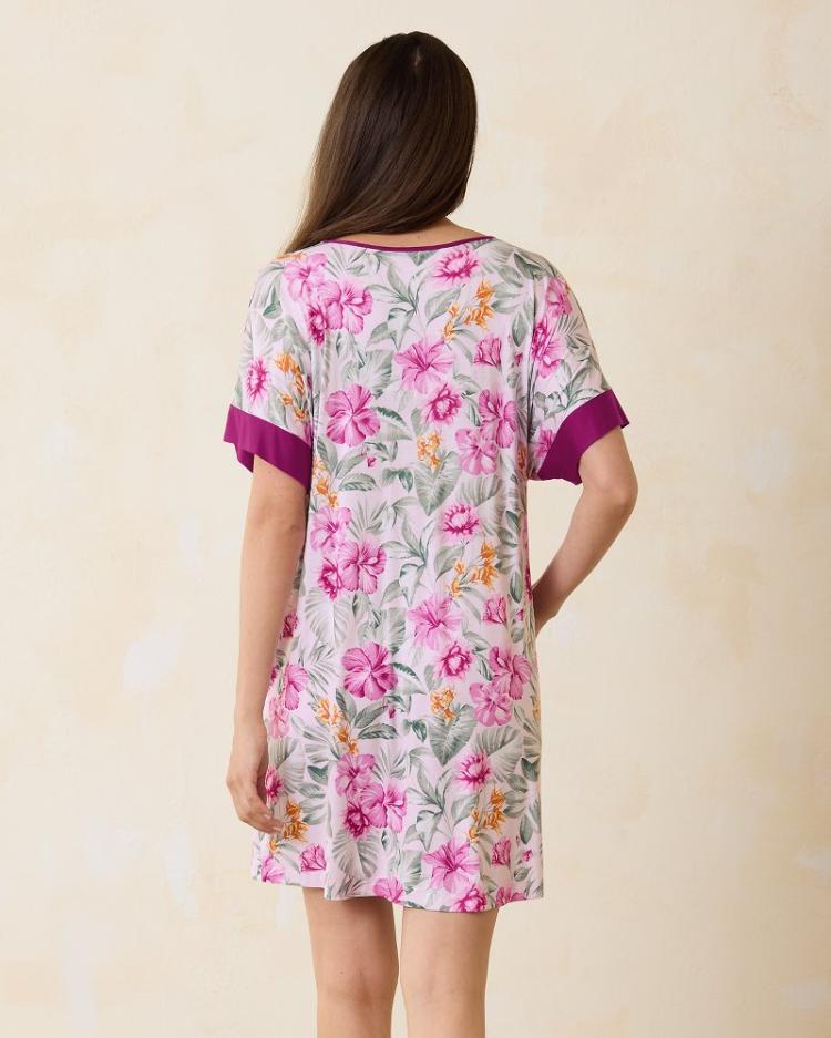 Women Sleepwear | Tommy Bahama Jersey Short-Sleeve Sleep Caftan Blushing