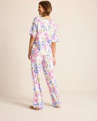 Women Sleepwear | Tommy Bahama Jersey V-Neck Top &amp; Pants Pajama Set Ivory
