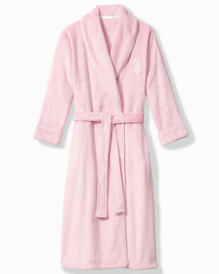 Women Sleepwear | Tommy Bahama Long Plush Robe Pale Pink