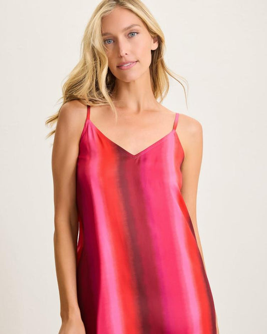 Women Sleepwear | Tommy Bahama Satin Short Chemise Burgundy