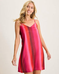 Women Sleepwear | Tommy Bahama Satin Short Chemise Burgundy