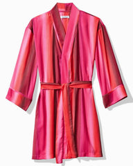 Women Sleepwear | Tommy Bahama Short Satin Robe Burgundy