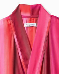 Women Sleepwear | Tommy Bahama Short Satin Robe Burgundy
