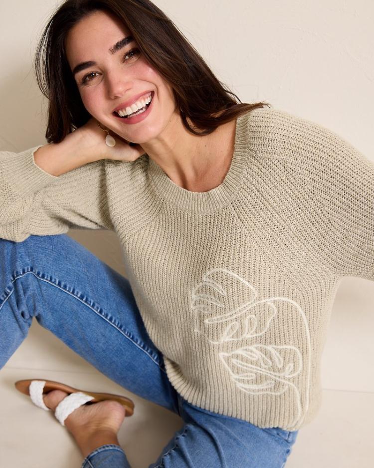 Women Sweaters | Tommy Bahama Breezy Beach Crew Sweater Havana Bay