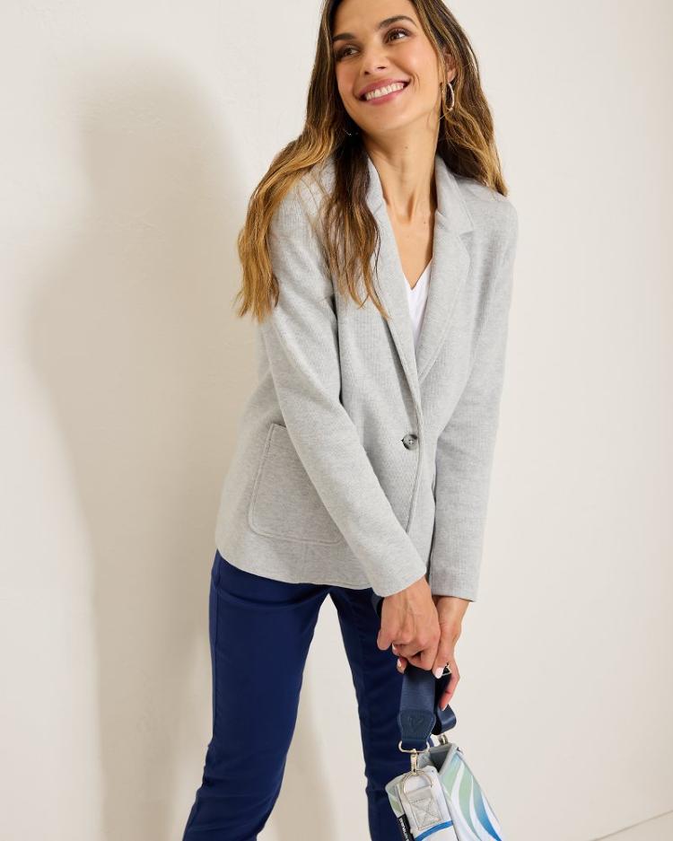 Women Sweatshirts | Tommy Bahama Aruba Casual Blazer Summer Grey Hthr