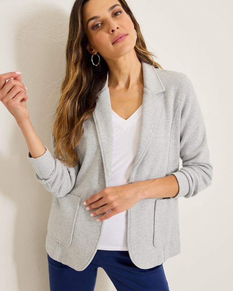 Women Sweatshirts | Tommy Bahama Aruba Casual Blazer Summer Grey Hthr
