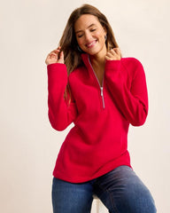 Women Sweatshirts | Tommy Bahama Aruba Half-Zip Sweatshirt Tango Red