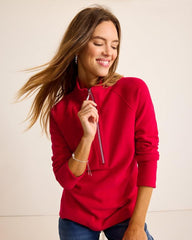 Women Sweatshirts | Tommy Bahama Aruba Half-Zip Sweatshirt Tango Red