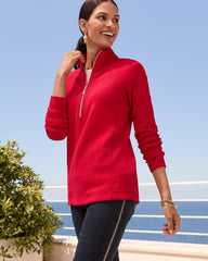 Women Sweatshirts | Tommy Bahama Aruba Half-Zip Sweatshirt Tango Red