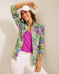 Women Sweatshirts | Tommy Bahama Aruba Jungle Jewels Full-Zip Sweatshirt Coconut