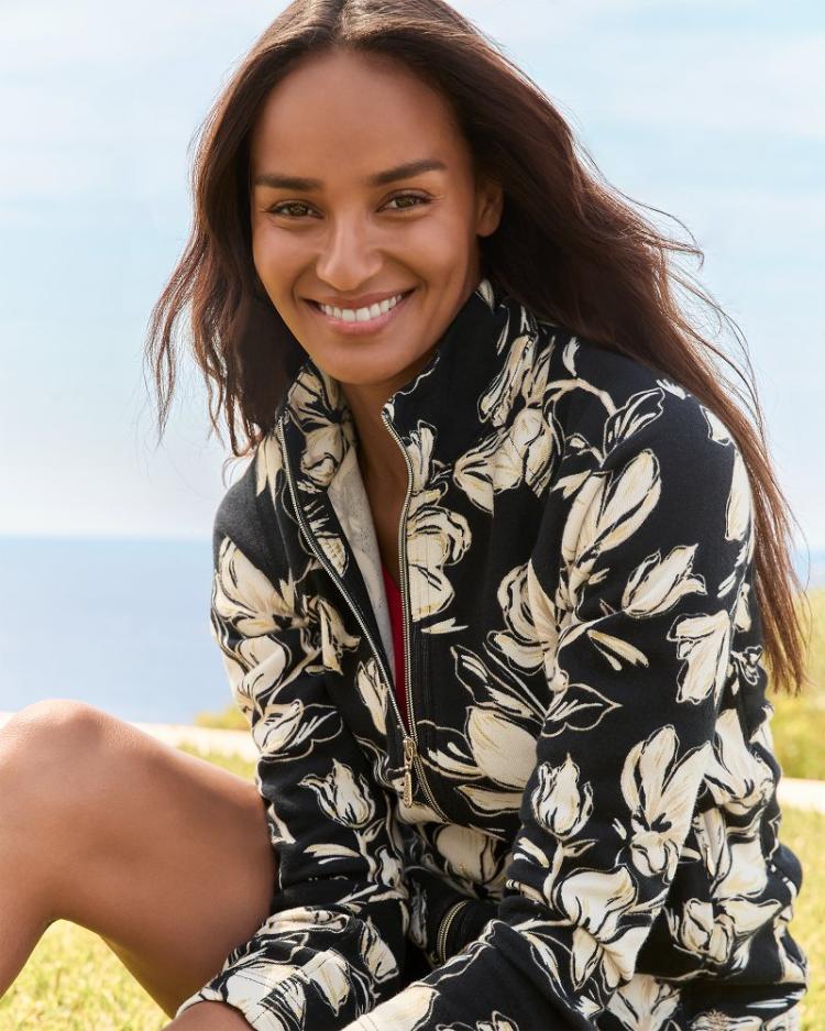 Women Sweatshirts | Tommy Bahama Aruba Noche Mar Full-Zip Sweatshirt Black