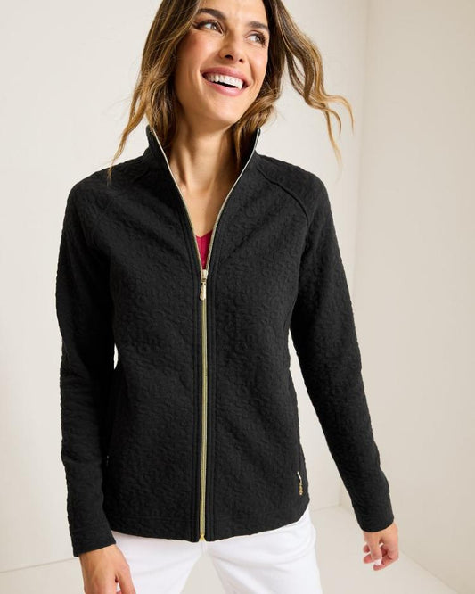 Women Sweatshirts | Tommy Bahama Aruba Purr-fection Full-Zip Sweatshirt Black