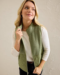 Women Sweatshirts | Tommy Bahama Faux Sherpa Hybrid Vest Dusty Thyme