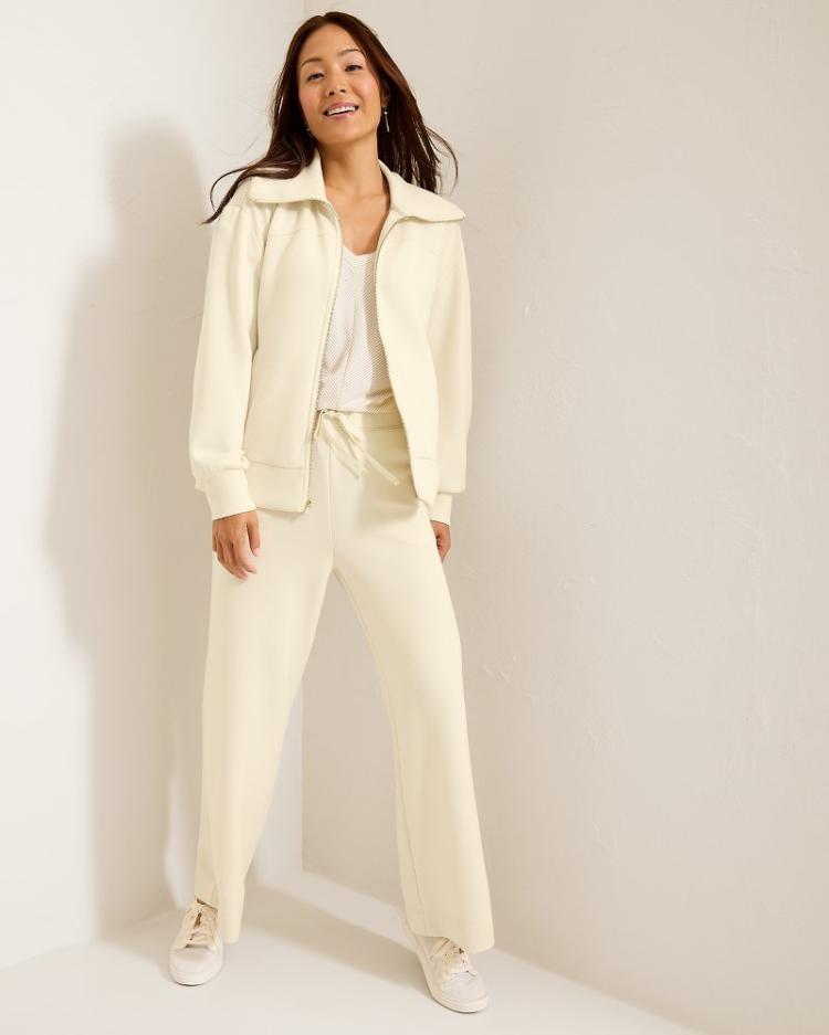 Women Sweatshirts | Tommy Bahama Palm Voyage Full-Zip Jacket Bleached Sand