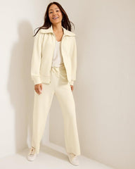 Women Sweatshirts | Tommy Bahama Palm Voyage Full-Zip Jacket Bleached Sand