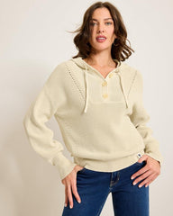 Women Sweatshirts | Tommy Bahama Salt Wash Hooded Sweater Bleached Sand