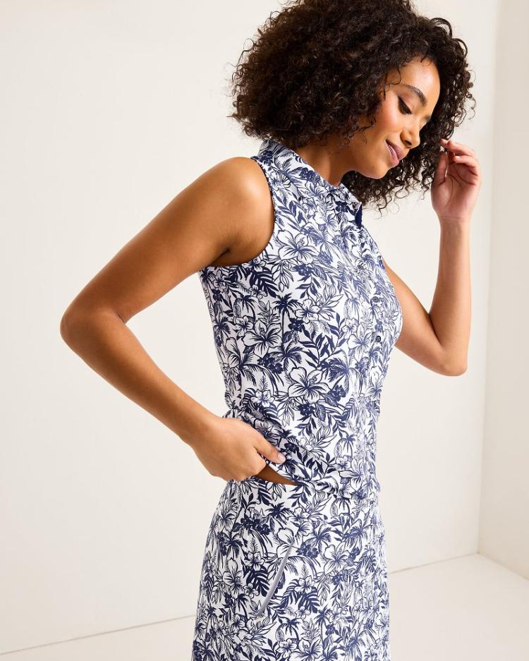 Women Tops &amp; Shirts | Tommy Bahama Aubrey Seaport Resort IslandZone® Polo Island Navy