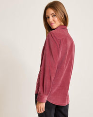 Women Tops &amp; Shirts | Tommy Bahama Coasta Cord Sun-Washed Shirt Sangria Red