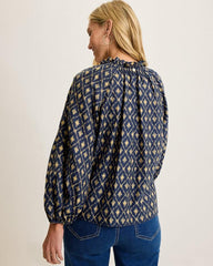 Women Tops &amp; Shirts | Tommy Bahama Diamond Cay Smocked Peasant Top Coastline